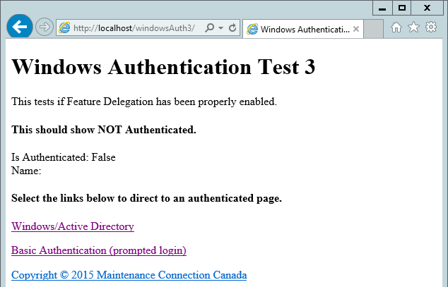 Third Authentication Test